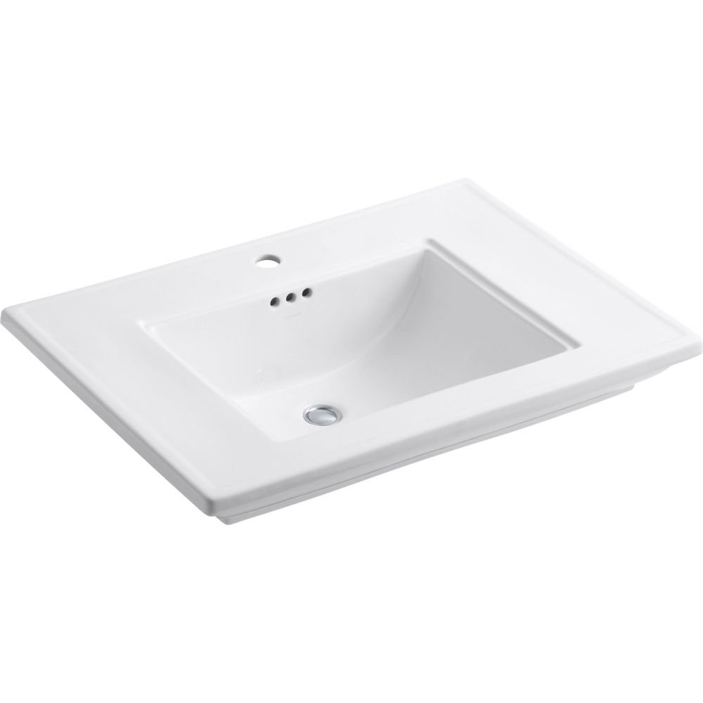 Memoirs® Stately Pedestal/Console Table Bathroom Sink Basin with Single Faucet-hole Drilling