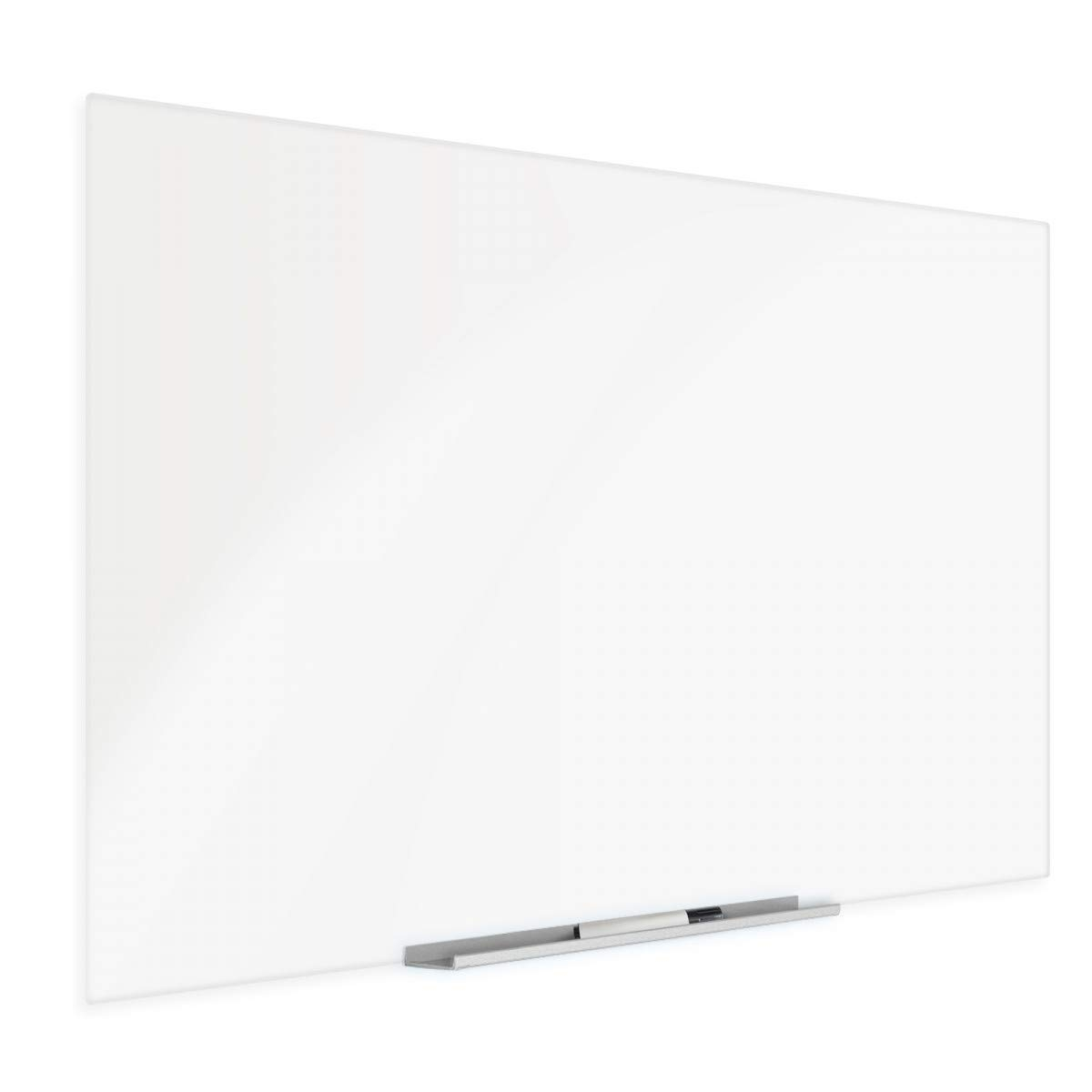 96" x 48" Frameless White Magnetic Glass Dry Erase Board
