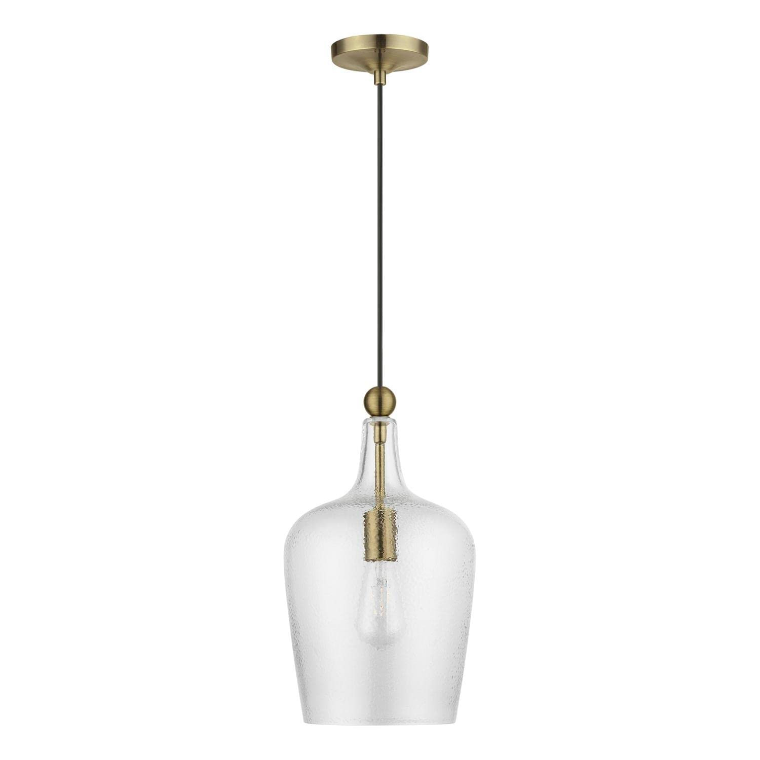 Livex Lighting Avery 1 - Light Pendant in  Antique Brass