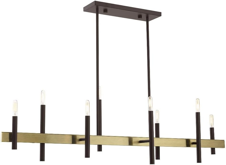 Livex Lighting Denmark 8 - Light Chandelier in  Brushed Nickel