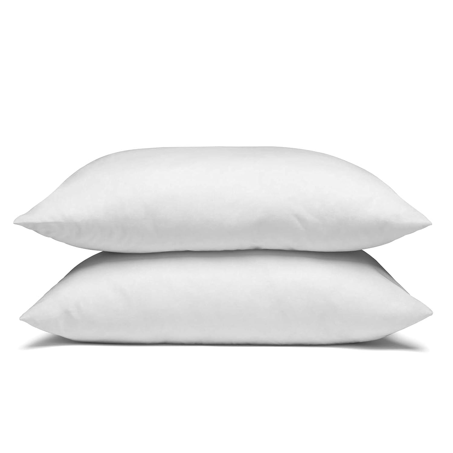 Hypoallergenic White Polyester and Cotton Bed Pillow Set
