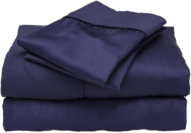 Twin Ocean Blue Organic Bamboo Cotton Sheet Set