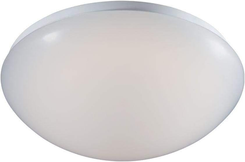 11 in. Low-Profile 1-Light White LED Puff Flush Mount
