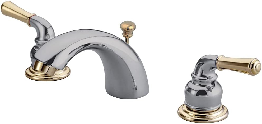 Kingston Brass KB954 Magellan Mini-Widespread Bathroom Faucet, Polished Chrome/Polished Brass
