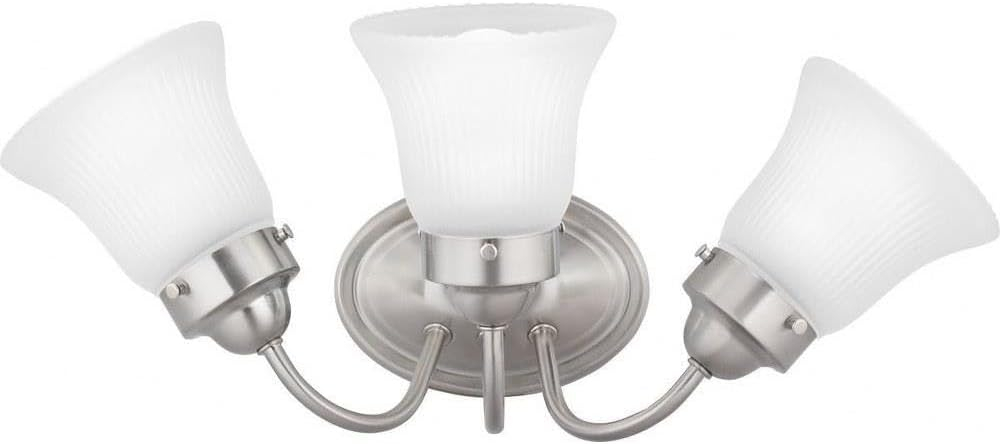 Fluted Glass Collection Three-Light Bath & Vanity