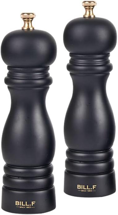 Salt and Pepper Grinder Set, Wood Pepper Mill Set of 2 Manual Salt Pepper Shakers