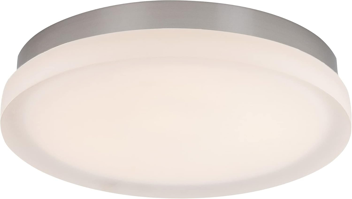 WAC Lighting dweLED, Slice 11in LED Round Flush Mount 3000K in Brushed Nickel
