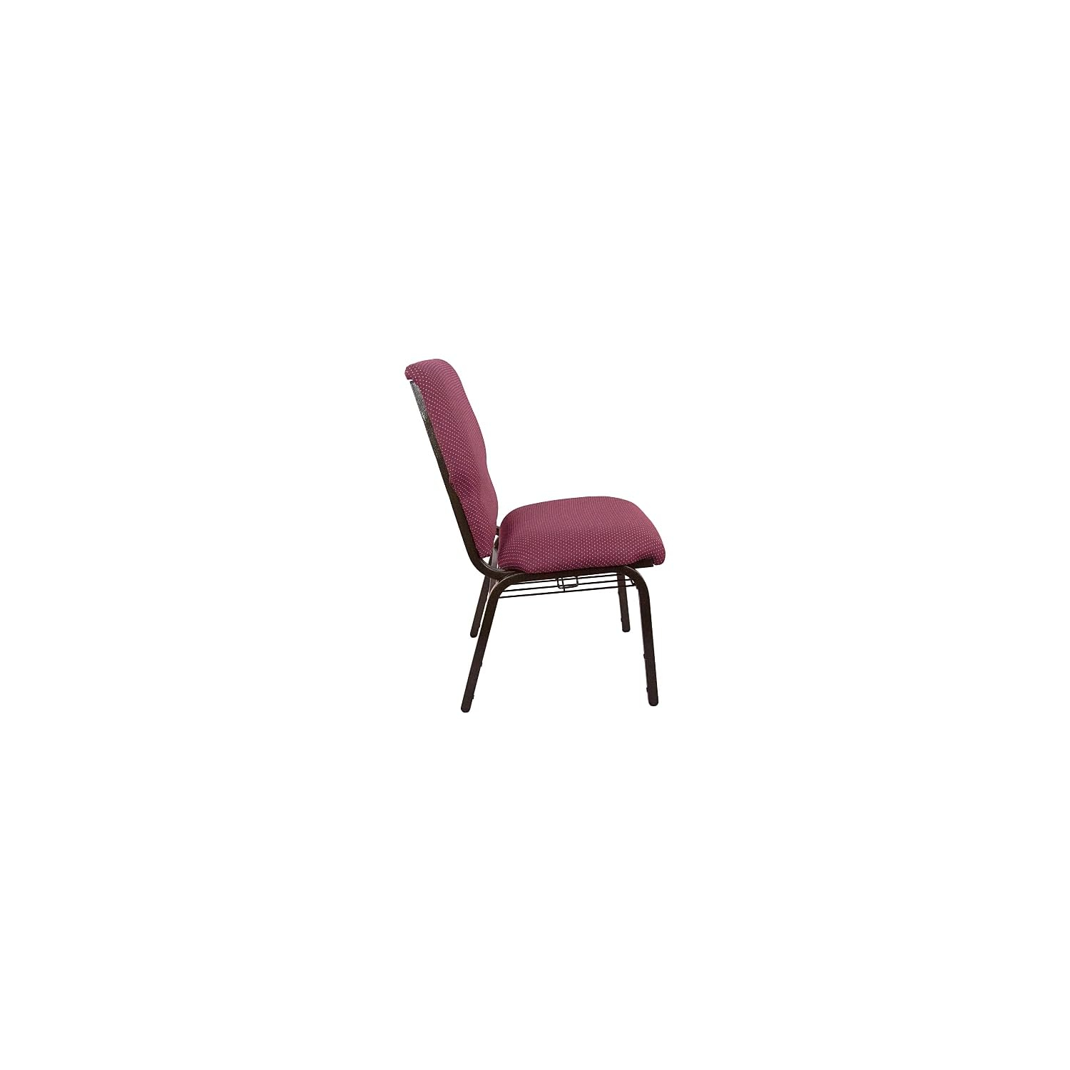 BizChair Burgundy Pattern Church Chair - 21 in. Wide