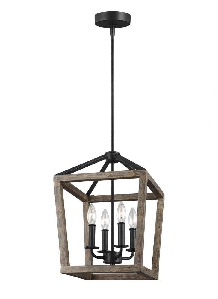Buford Wood & Iron Chandelier (12"-26")
