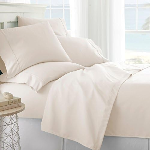 Ivory Full Double Brushed Microfiber 4-Piece Sheet Set