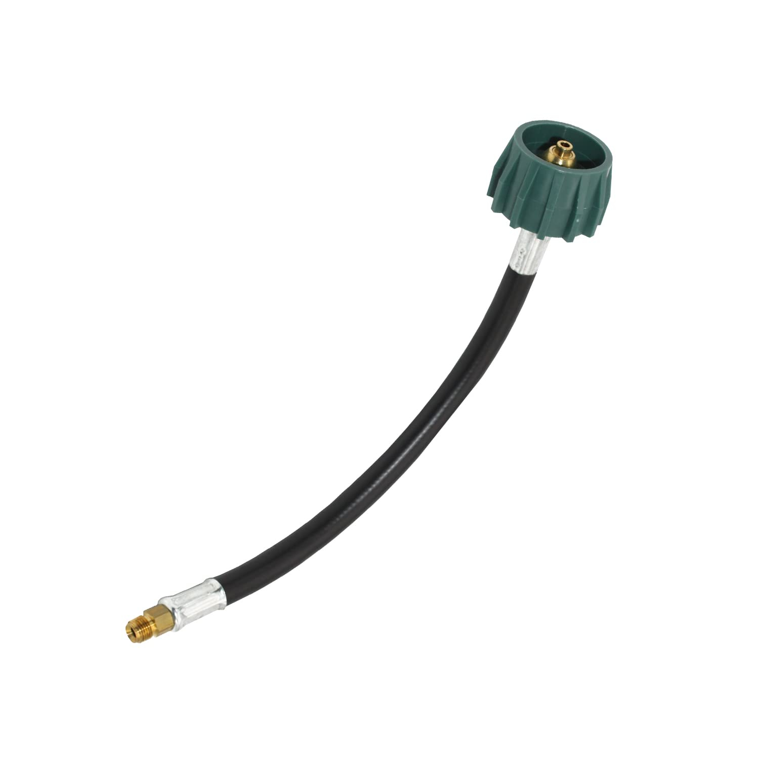 12-inch Black and Green Propane Tank Pigtail Hose Connector