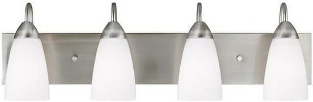 Generation Lighting Seville 28.375-in 4 -Light Brushed Nickel Traditional Vanity light