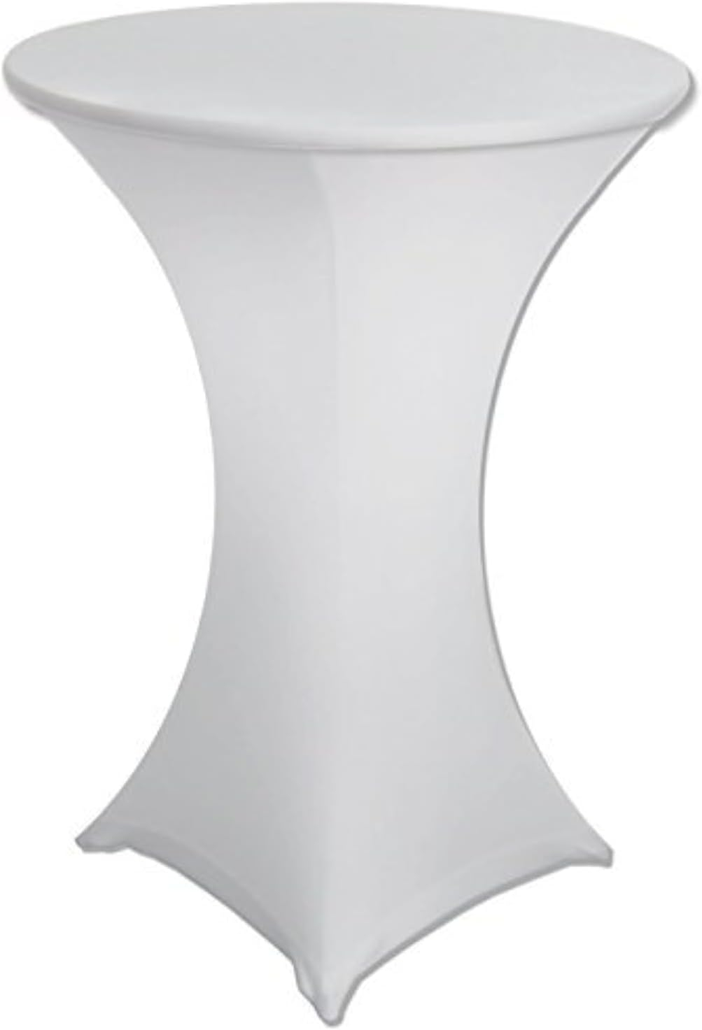 30 x 42 White Stretch Spandex Highboy Cocktail Cover -by Banquet Tables Pro