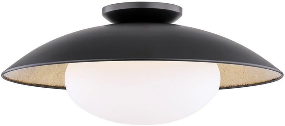 Quinn Semi-Flush Light - Black / Large