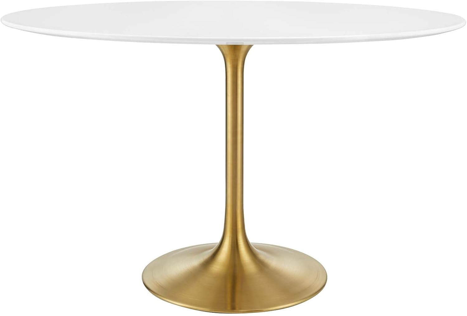 Modway Lippa 48 Oval Wood Dining Table - Gold White