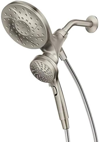 Moen Magnetix Engage 6.0 -Spray Spot Resist Brushed Nickel 6.75-in Round Handheld High Pressure Rain Shower Head 2.5 GPM