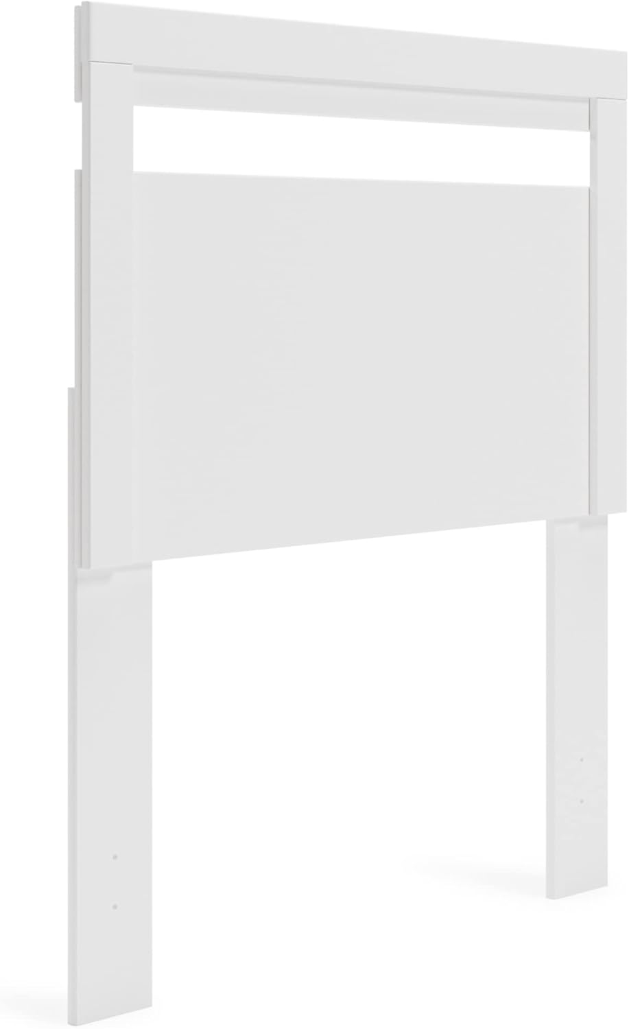 White Transitional Queen Platform Bed with Peekaboo Cutout