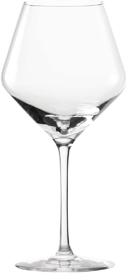 Elegant Clear Crystal Conical Wine Glasses Set of 6