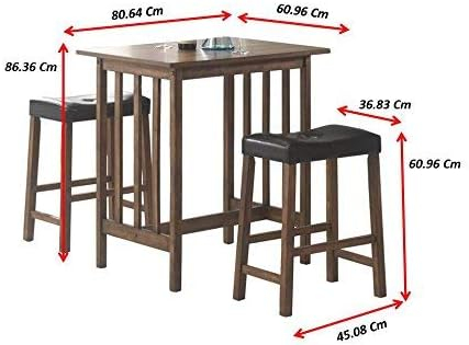 Coaster Company 3-Piece Table Set, Nut Brown