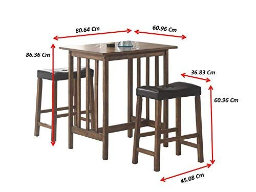 Coaster Company 3-Piece Table Set, Nut Brown
