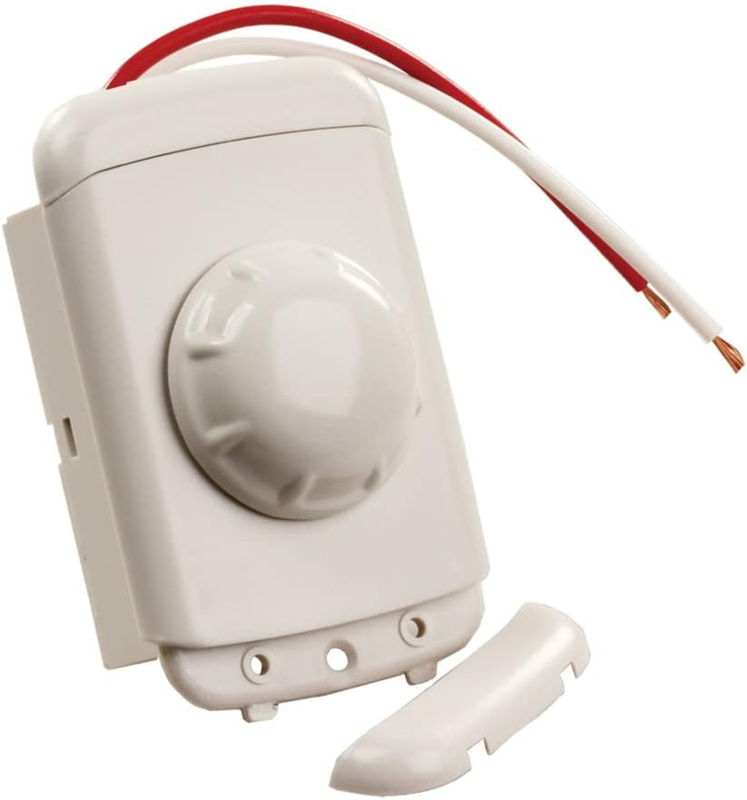 JR Products 15235 White Rotary Dimmer Switch