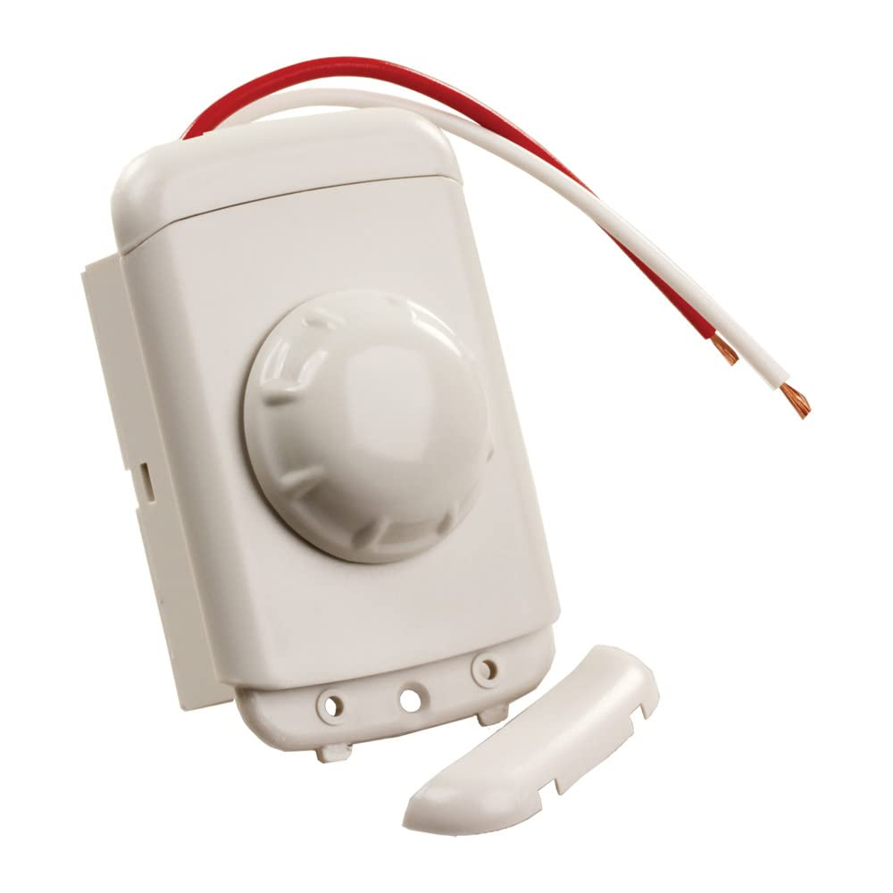 JR Products 15235 White Rotary Dimmer Switch