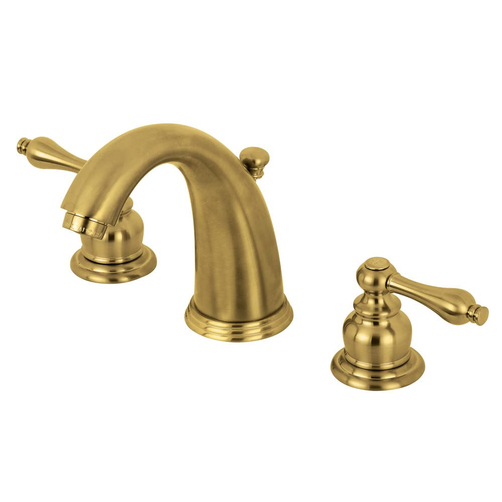 Kingston Brass Victorian Two-Handle 3-Hole Deck Mount Widespread Bathroom Faucet with Retail Pop-Up Drain | Wayfair