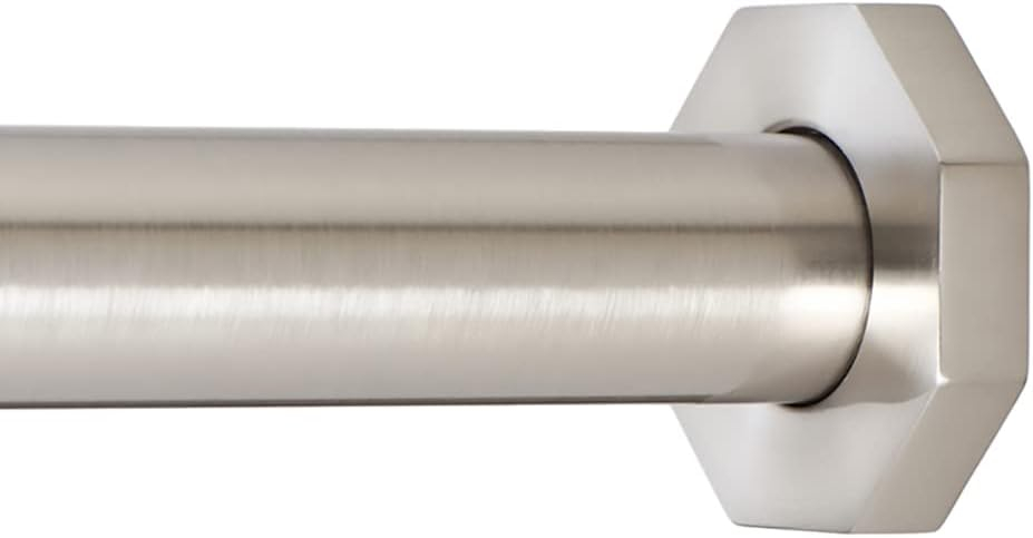 Ivilon Tension Curtain Rod - Spring Tension Rod for Small Windows or Shower, 16 to 24 Inch. Black