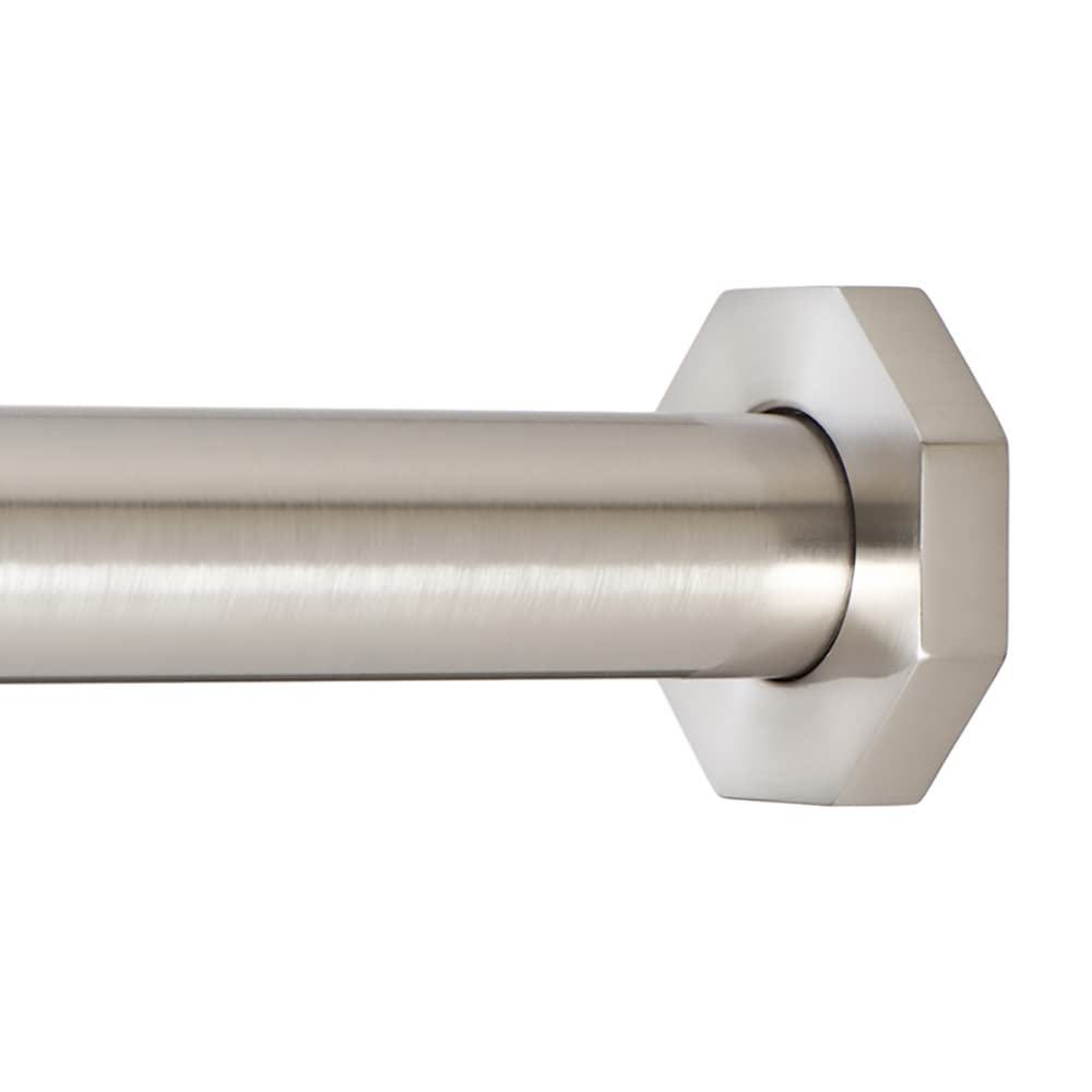 Ivilon Tension Curtain Rod - Spring Tension Rod for Small Windows or Shower, 16 to 24 Inch. Black