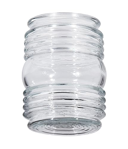 B&P Lamp® 4 1/2" Clear Retro Utility-Type Glass Shade