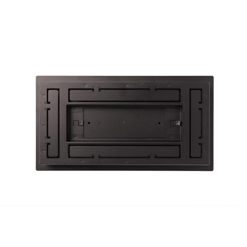 Modern OG Framed Floor Vent Cover 4x10 Inch, Steel Air Vent Register, Adjustable Air Flow, Luxe+, AC Heat HVAC Vent Cover Air Register, Black