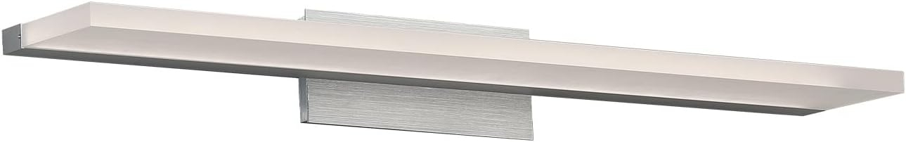 WAC Lighting Level 24" 1-Light LED 3500K Aluminum Bathroom Vanity Light in Gray