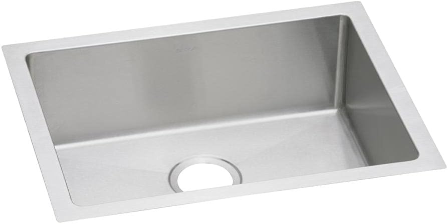 Elkay EFRU2115T Crosstown 23-1/2" Undermount Single Basin Stainless Steel Kitchen Sink - Stainless Steel