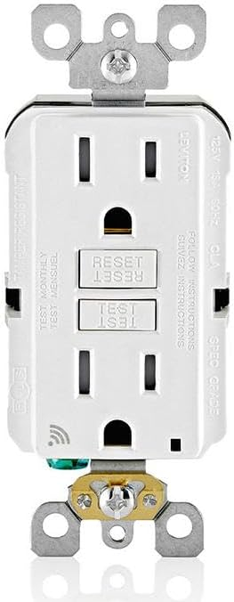 15 Amp SmartlockPro Wi-Fi Certified Smart GFCI Outlet, White D2GF1-KW