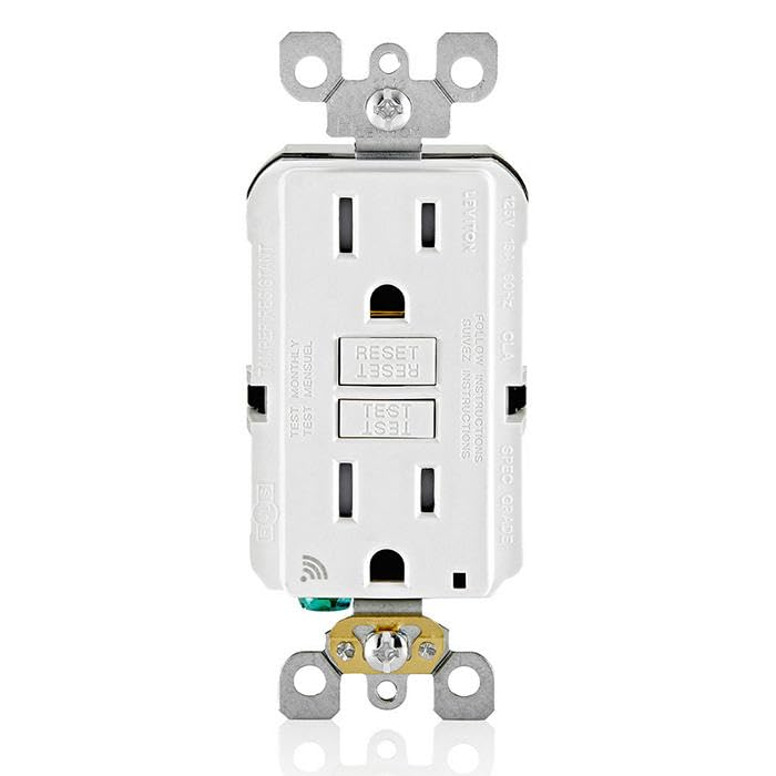 15 Amp SmartlockPro Wi-Fi Certified Smart GFCI Outlet, White D2GF1-KW