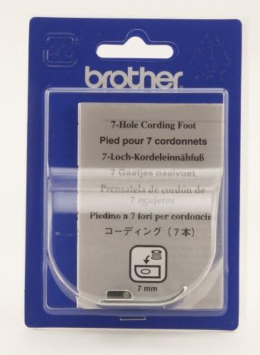 Brother SA158 7mm 7-Hole Cording Sewing Foot Snap On