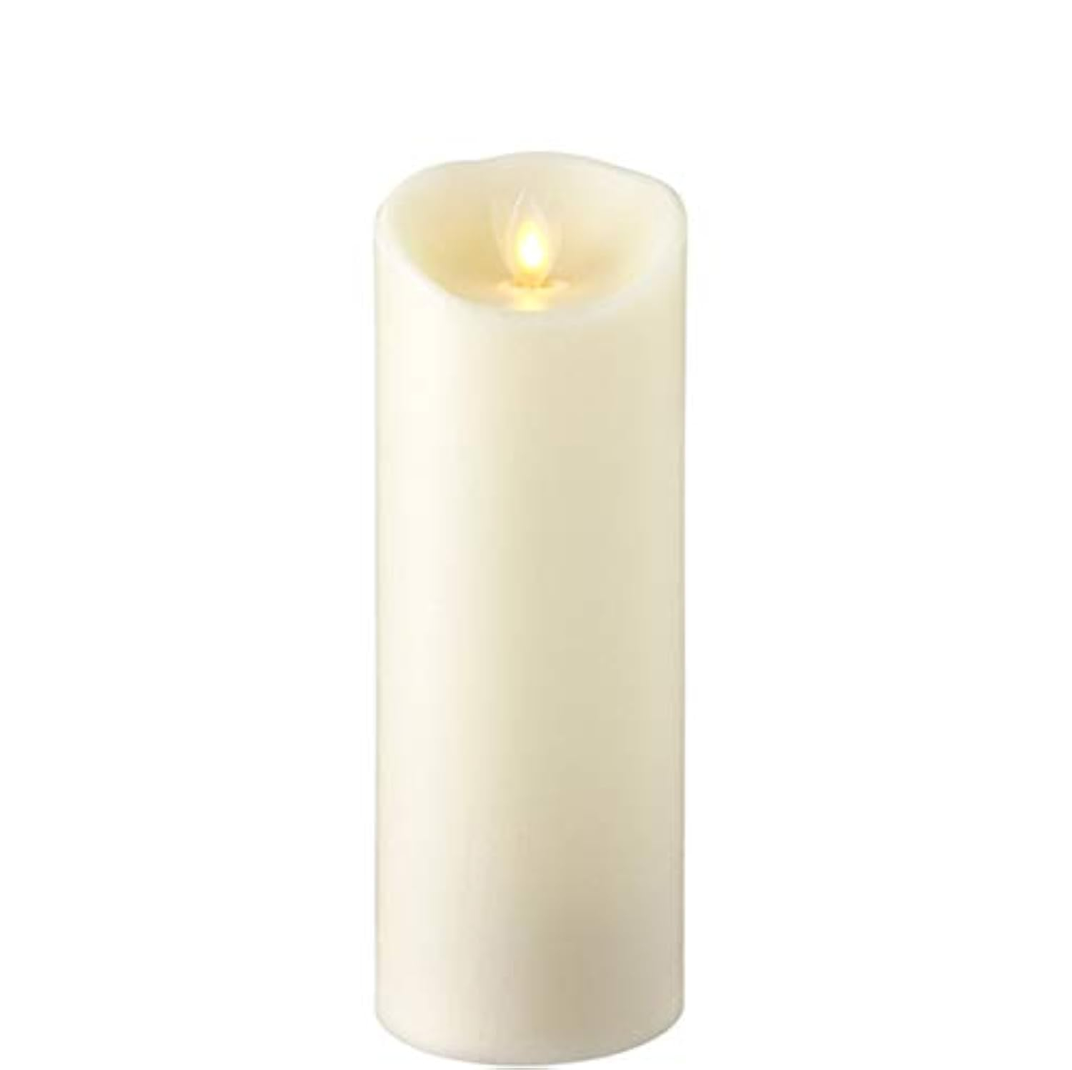 Raz Imports 3"X8" Moving Flame Ivory Pillar Candle