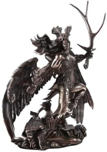 Bronze Celtic Warrior Queen Morrigan Statue 10.75 Inch
