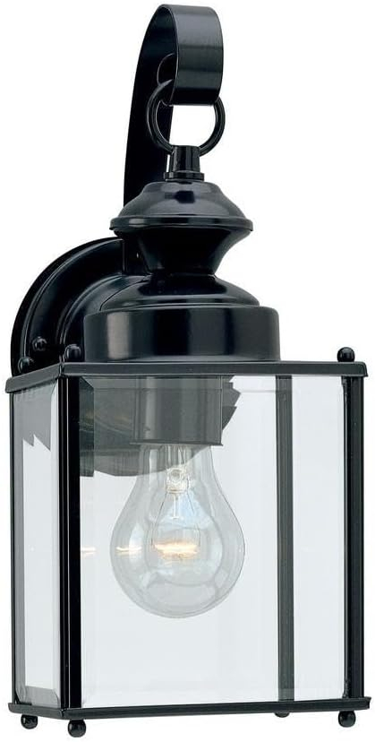 Jamestowne Traditional Black Outdoor Wall Sconce with Energy Star