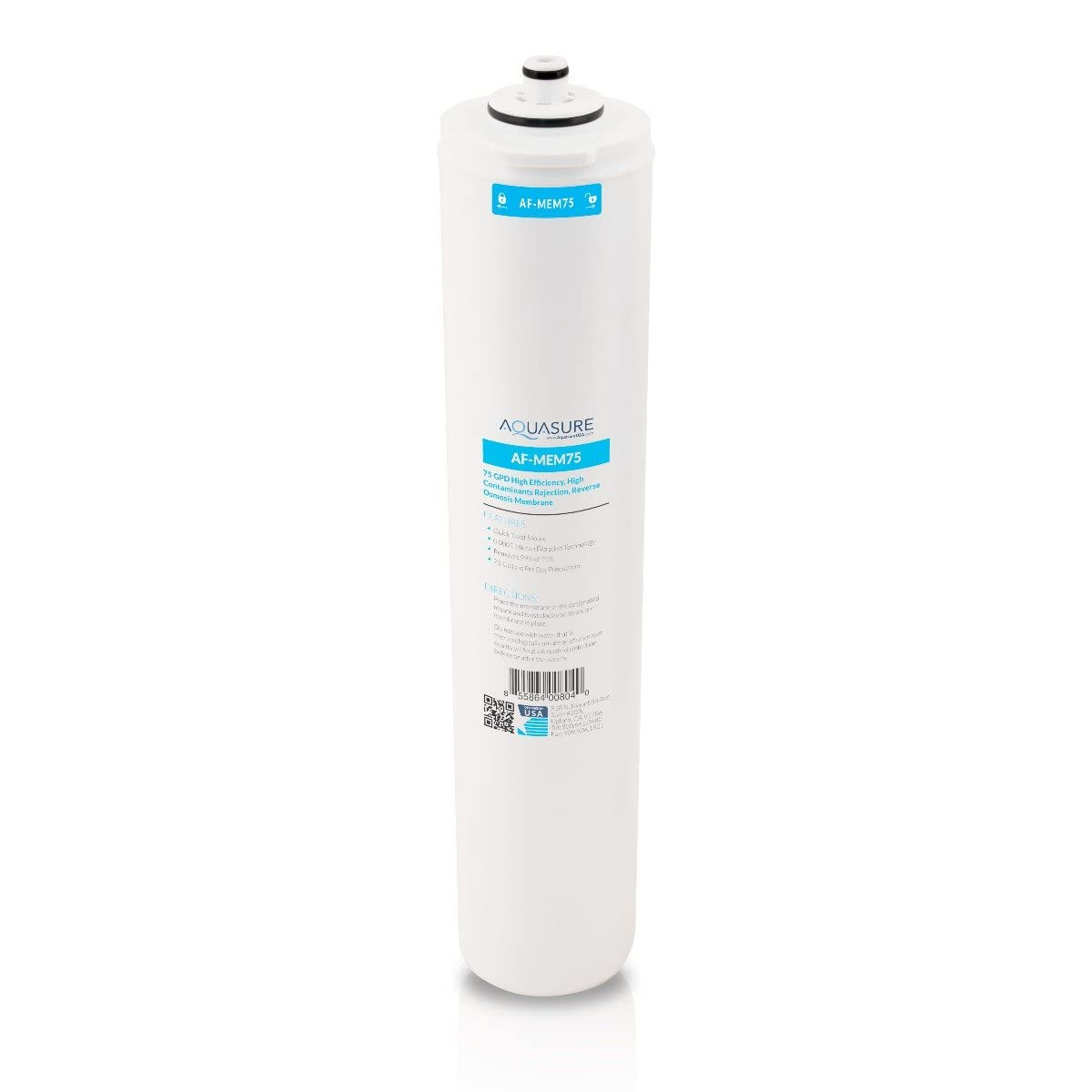 Aquasure Premier Stage 3 Membrane Filter Replacement Cartridge AF-MEM75 for AS-PR75 4-Stage Under Sink Reverse Osmosis RO Water Filtration System | Quick Twist, High Capacity, Removes TDS & Impurities