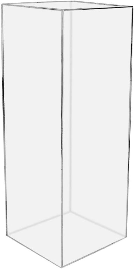 Acrylic Art Sculpture Stand Pedestal Display Clear 12" x 12" x 24"h