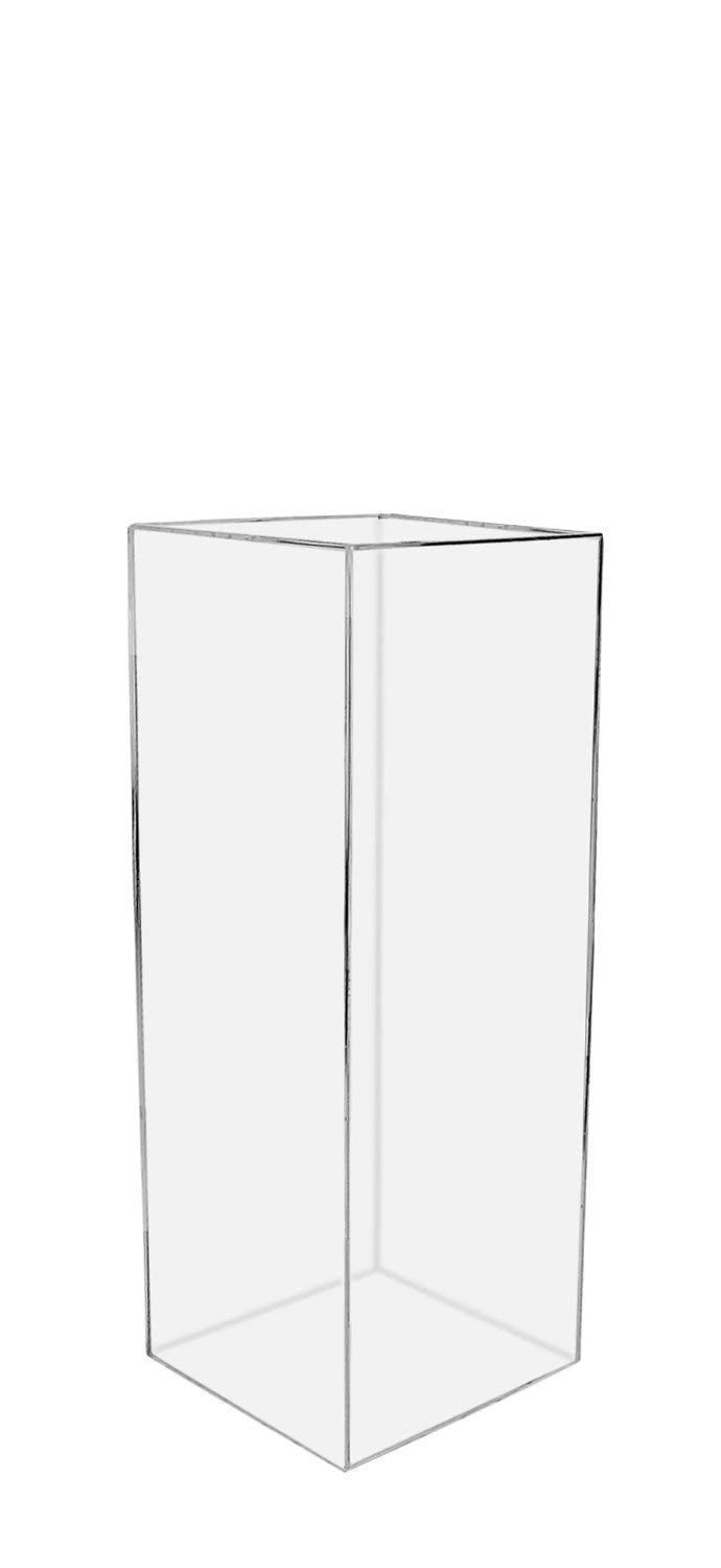 Acrylic Art Sculpture Stand Pedestal Display Clear 12" x 12" x 24"h