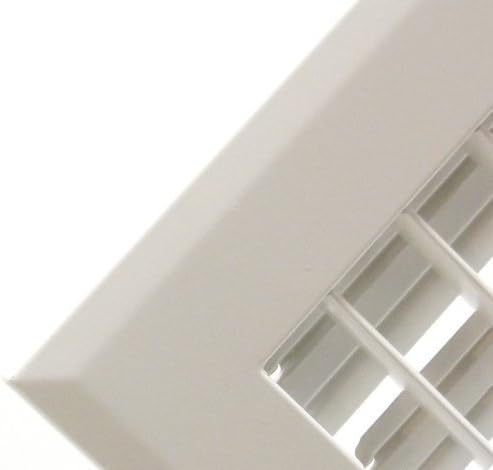14"w x 4"h Adjustable AIR Supply Diffuser - HVAC Vent Cover Sidewall or Ceiling - Grille Register - High Airflow - Black [Outer Dimensions: 15.75"w X 5.75"h]