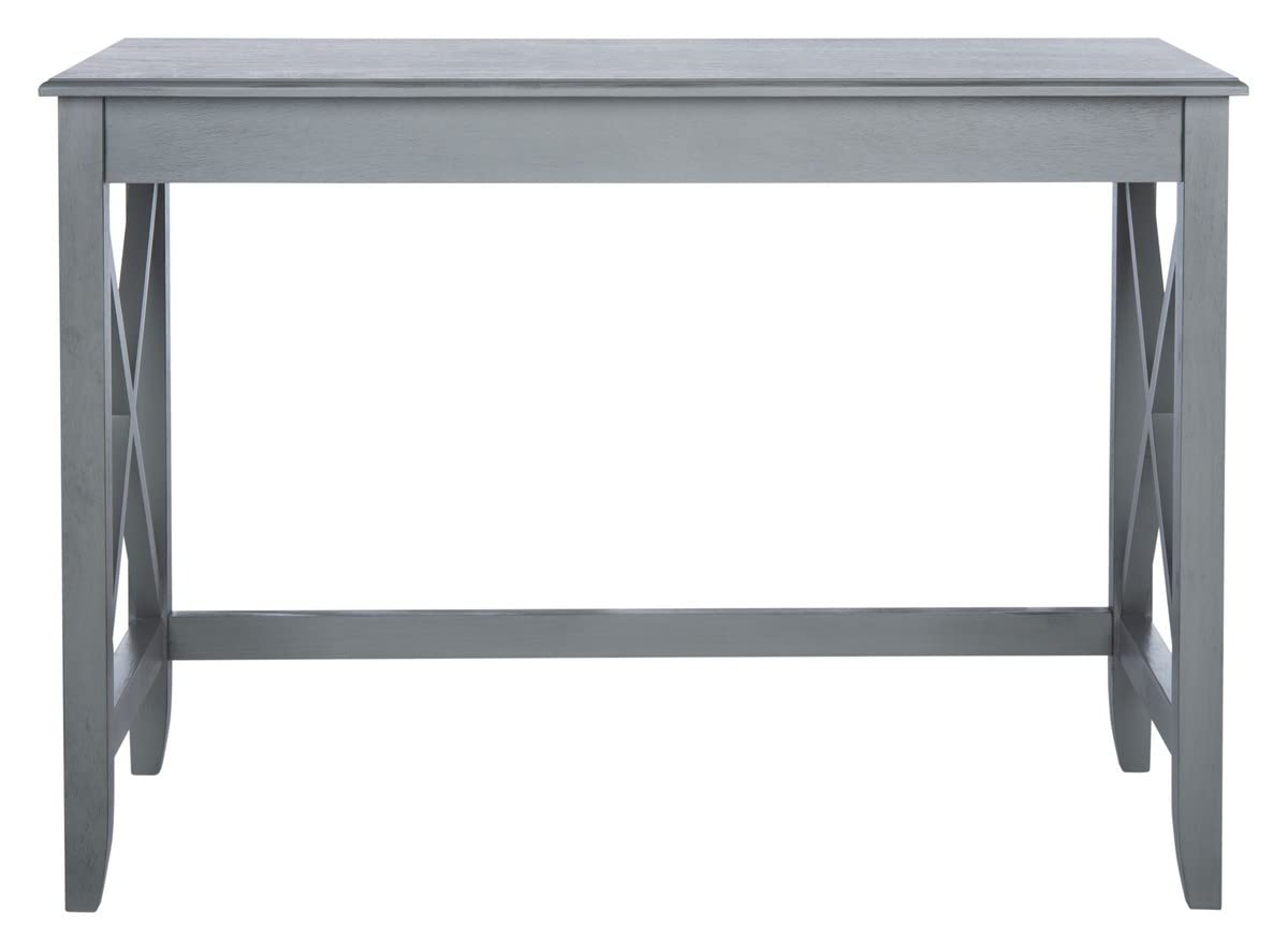 SAFAVIEH Katelan Solid X Side Writing Desk, Distressed Grey