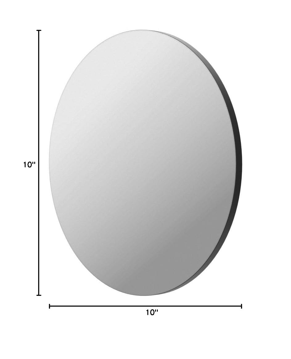 10-Inch Round Glass Mirror Table Decor