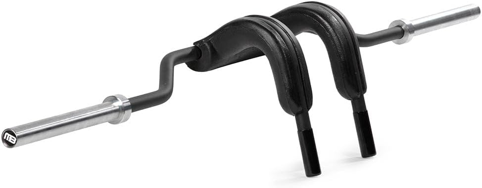 Titan Fitness Marrs-Bar, Rackable Safety Squat Cambered Barbell with 6" Drop, Rated 1,200 LB, High-Density Foam Shoulder and Arm Pads, 43mm Easy-Grip Hand Grips, Ribbed Olympic Weight Sleeves