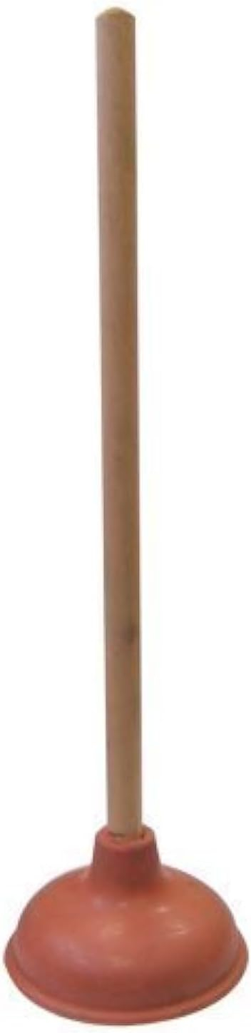PWWDADA Supply Guru Heavy Duty Force Cup Rubber Toilet Plunger with a Long Wooden Handle to Fix Clogged Toilets and Drains (18", 1) (Original Version)