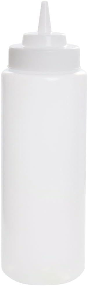 Clear 32 oz WideMouth Squeeze Dispenser Bottles, Pack of 6