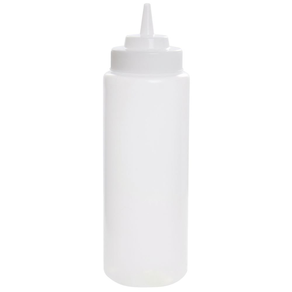 Clear 32 oz WideMouth Squeeze Dispenser Bottles, Pack of 6