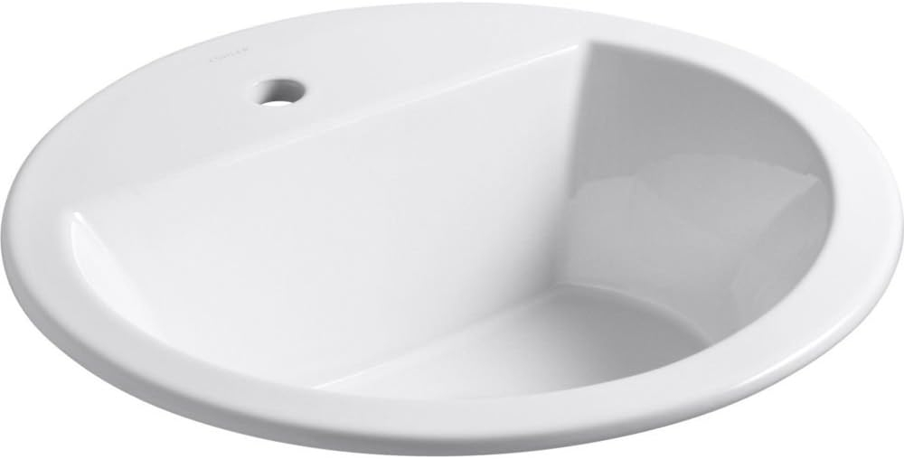 Bryant Ceramic Circular Drop-In Bathroom Sink with Overflow